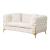 Contempo Buckle Fabric Loveseat