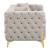 Contempo Buckle Fabric Loveseat