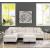 Cozy Velvet Sectional Sofa with Ottoman