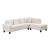 Cozy Velvet Sectional Sofa with Ottoman