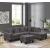 Cozy Velvet Sectional Sofa with Ottoman