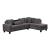 Cozy Velvet Sectional Sofa with Ottoman