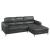 Crosby Top Grain Leather/Metal Sectional Sofa Chaise