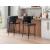 Holguin 37-inch Leatherette/Wood Counter Stool w/Tufted Back Buttons