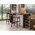 Klismos 36.75-inch Leatherette/Beech Wood Counter Stool