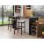 Klismos 36.75-inch Leatherette/Beech Wood Counter Stool