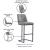 Serena Leatherette/Metal Counter Stool