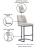 Serena Leatherette/Metal Counter Stool