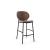 Ines Fabric/Metal Counter Stool