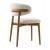 Oleandro Boucle Fabric/Wood Dining Chair