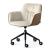 Cocoon Fabric/Metal Customizable Swivel Armchair w/Casters & Adjustable Height