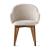 Holly Fab Bouclé Fabric/Wood Dining Armchair