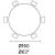 Cartesio W62.9-inch Ceramic/Metal/Wood Customizable Round Dining Table