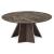 Icaro W62.9-inch Ceramic/Wood Customizable Round Dining Table