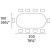 Sunshine W78.7-inch Ceramic/Metal Customizable Oval Dining Table