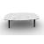 Abrey Laminated Ceramic-Glass/Wood Elliptical Coffee Table