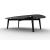Abrey Laminated Ceramic-Glass/Wood Elliptical Coffee Table