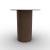 Mushroom Tempered Glass/Wood Pedestal End Table