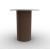 Mushroom Tempered Glass/Wood Pedestal End Table