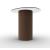 Mushroom Tempered Glass/Wood Pedestal End Table