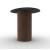 Mushroom Laminated Ceramic-Glass/Wood Pedestal End Table