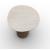 Mushroom Laminated Ceramic-Glass/Wood Pedestal End Table