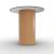 Mushroom Tempered Glass/Wood Pedestal End Table