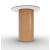 Mushroom Tempered Glass/Wood Pedestal End Table