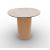 Mushroom Laminated Ceramic-Glass/Wood Pedestal End Table
