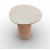 Mushroom Laminated Ceramic-Glass/Wood Pedestal End Table