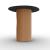 Mushroom Laminated Ceramic-Glass/Wood Pedestal End Table