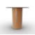 Mushroom Laminated Ceramic-Glass/Wood Pedestal End Table