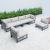 Chelsea 7-Piece Patio Polyester Set w/Fire Pit Table