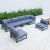 Chelsea 7-Piece Patio Polyester Set w/Fire Pit Table