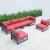 Chelsea 6-Piece Patio Polyester Sectional w/Cushions