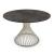 Vortex W47.2-inch Ceramic/Metal Customizable Round Dining Table
