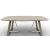 Sunshine W78.7-inch Ceramic/Metal Customizable Elliptical Dining Table