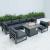 Chelsea 7-Piece Patio Polyester Set w/Fire Pit Table