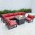 Chelsea 7-Piece Patio Polyester Set w/Fire Pit Table