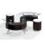 CT 326 S-Shape Storage Coffee Table w/2 Cushion Stools