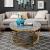 Timeless Round Coffee Table with Diamond Encrusted Accent
