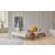 Cubed Deluxe Fabric Sofa Bed w/Dark Wood Legs