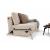 Cubed Deluxe Fabric Sofa Bed w/Aluminum Legs