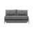 Cubed Deluxe Fabric Sofa Bed w/Aluminum Legs, Full Size