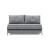 Cubed Deluxe Fabric Sofa Bed w/Aluminum Legs, Full Size