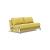 Cubed Deluxe Fabric Sofa Bed w/Chrome Legs, Queen Size