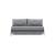 Cubed Deluxe Fabric Sofa Bed w/Chrome Legs, Queen Size