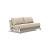 Cubed Deluxe Fabric Sofa Bed w/Chrome Legs, Queen Size