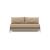Cubed Deluxe Fabric Sofa Bed w/Chrome Legs, Queen Size