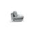 Cubed Deluxe Fabric Sofa Bed w/Chrome Legs, Full Size